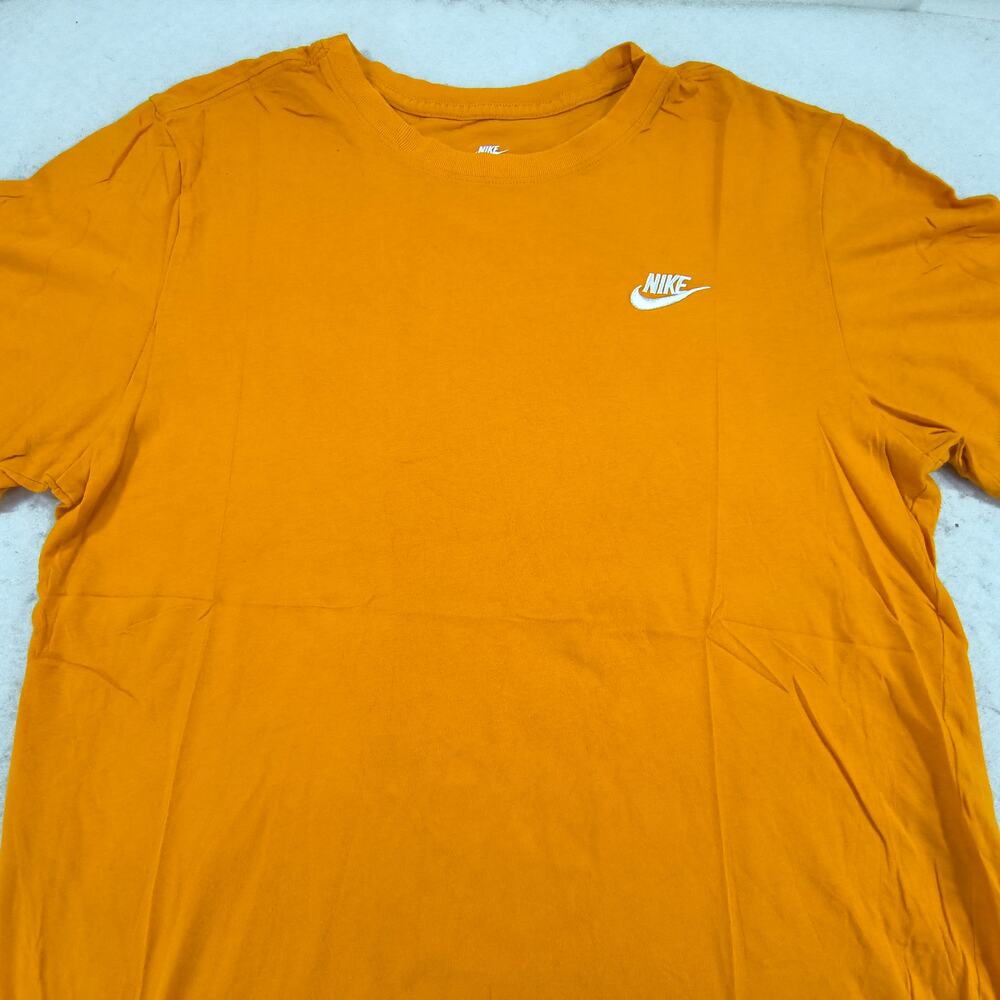 Nike Tee Short Sleeve Casual Crew Neck Shirt Mens Size Small S Orange White